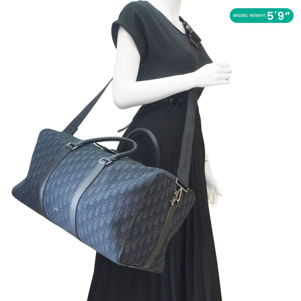 Christian Dior Diorissimo Canvas Duffle Bag Black