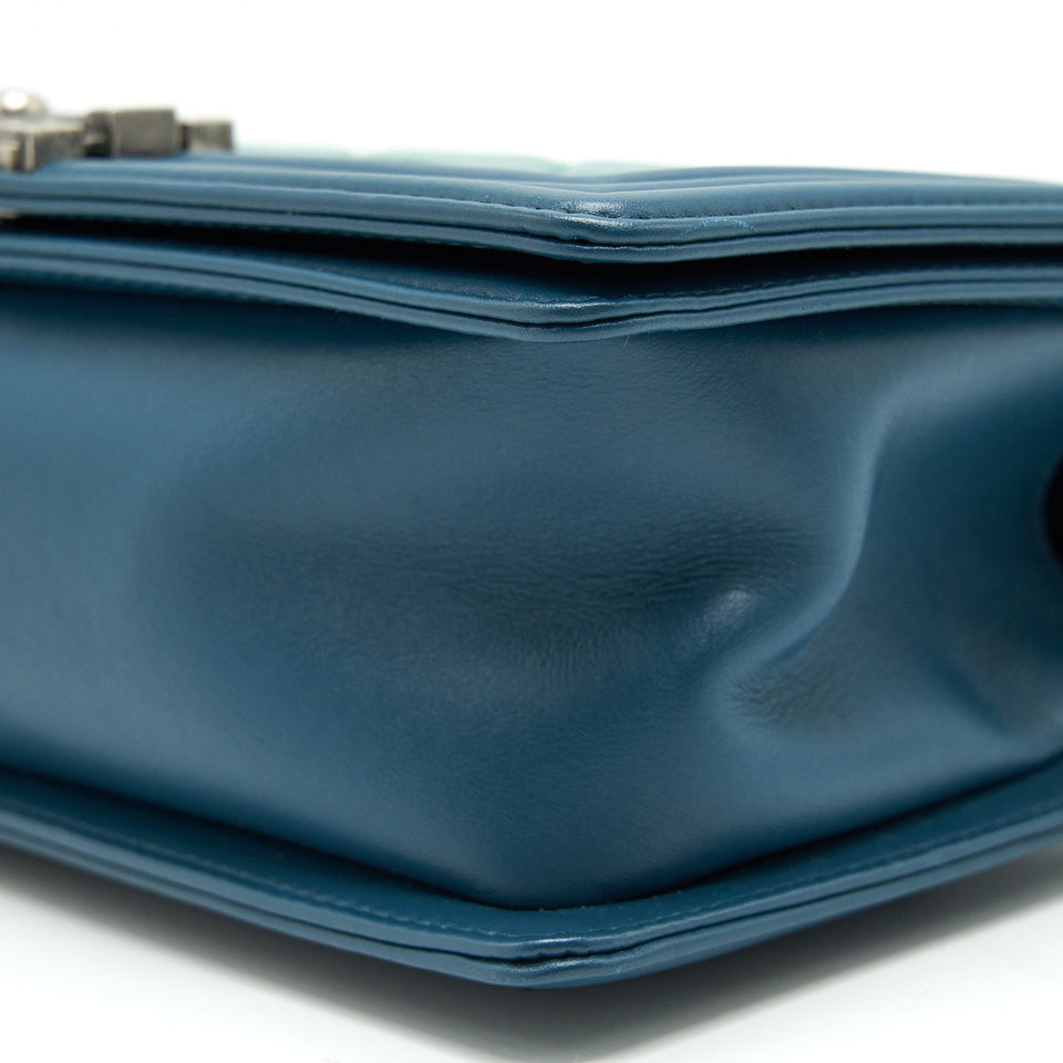 Chanel Medium Leboy Bag Green Ruthenium Hardware