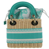 Christian Dior Lady Dior Mini Wicker Oblique Shoulder Bag Green