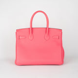 Hermes Birkin 30 Rose Lipstick - Q Stamp