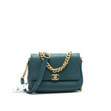 Chanel FLAP BAG IN DARK TURQUOISE IN