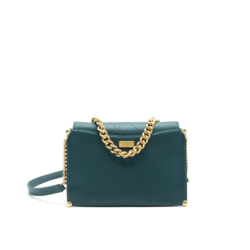 Chanel FLAP BAG IN DARK TURQUOISE IN