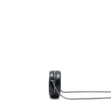 Chanel Round Clutch With Chain Lambskin Black