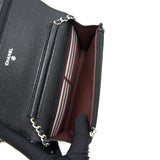Chanel Caviar Classic Wallet on Chain black Caviar