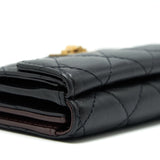 Chanel 2.55 Small Compact Wallet Black