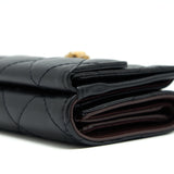 Chanel 2.55 Small Compact Wallet Black