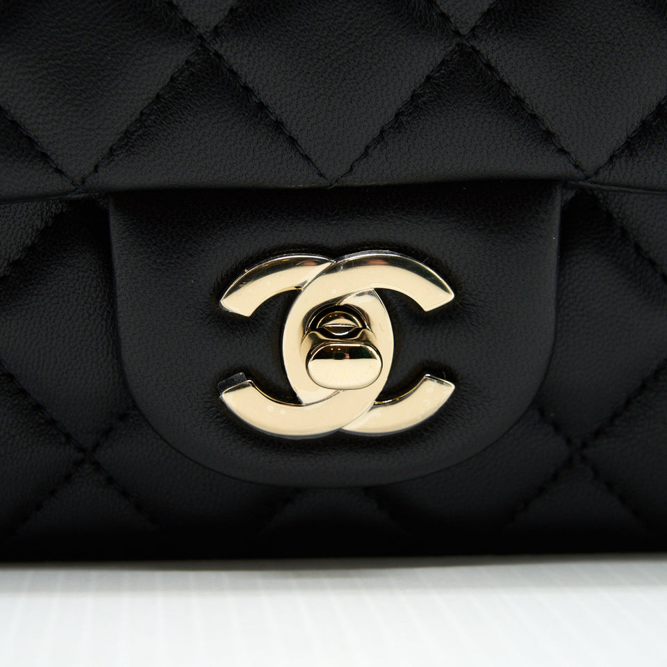 Chanel Mini Rectangular Flap Bag Lambskin L