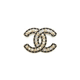 Chanel CC Chain/ White Crystal / Pearl Brooch