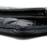 Chanel Fold Over Clutch Patent Leather Black
