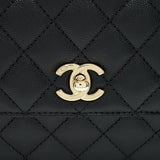 Chanel 21K Small (old mini) 24cm Cocohandle Black Caviar L