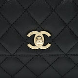 Chanel Small Coco Handle 24cm Caviar Black  ( Microchip)