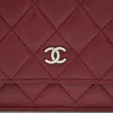 Chanel Classic Wallet On Chain Lambskin Dark Red