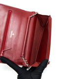 Chanel Classic Wallet On Chain Lambskin Dark Red