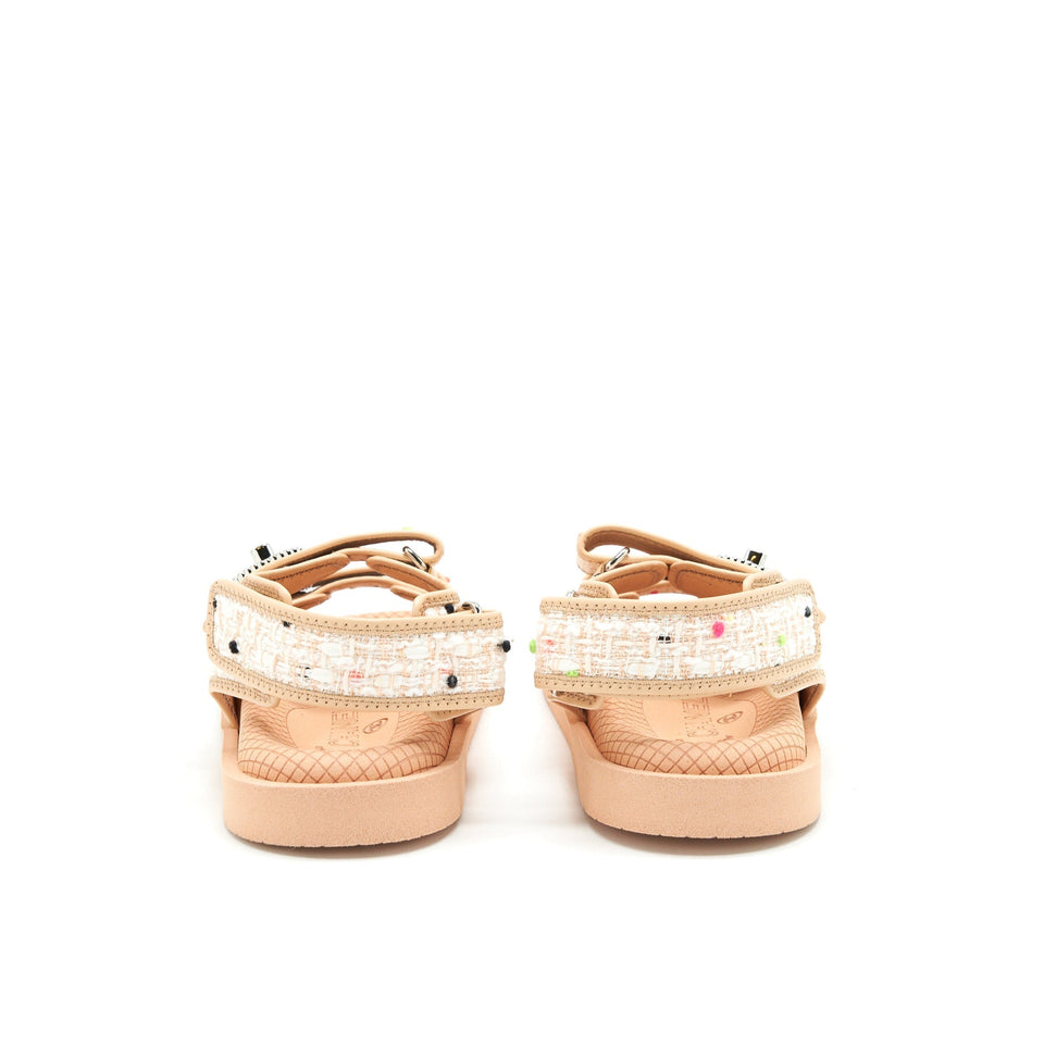 Chanel Size37 Dad Sandal Beige