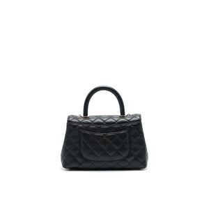 Chanel 21K Small Coco Handle 24cm Caviar Black L