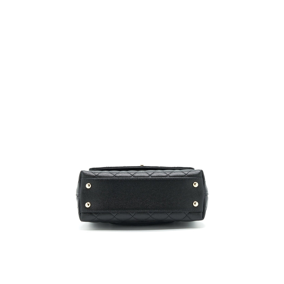 Chanel 21K Small (old mini) 24cm Cocohandle Black Caviar L