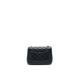 Chanel 21B pearl Crush Mini Square flap Bag Black