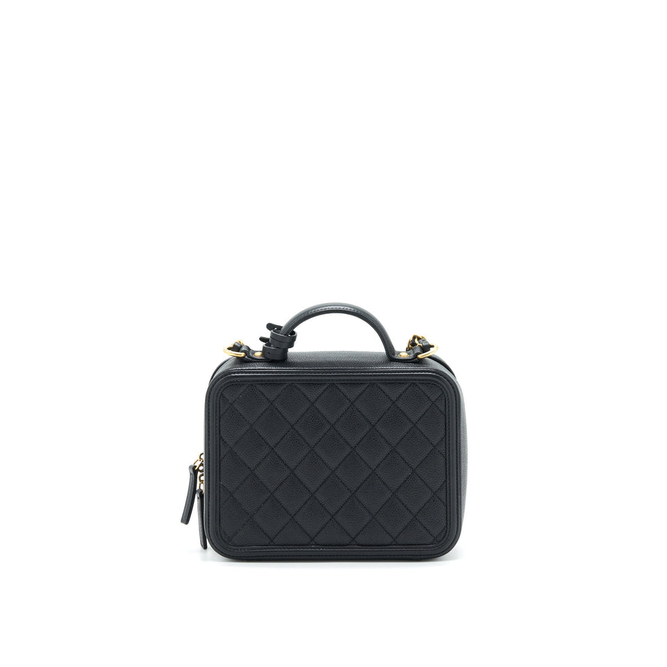 Chanel Cavia Leather Vanity Bag Black