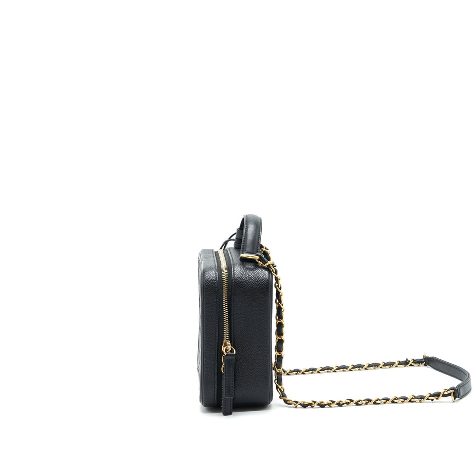 Chanel Cavia Leather Vanity Bag Black
