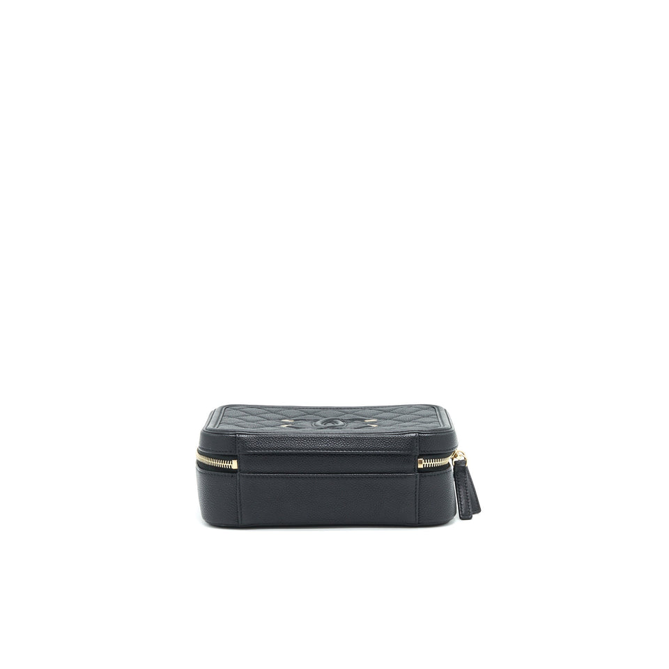 Chanel Cavia Leather Vanity Bag Black
