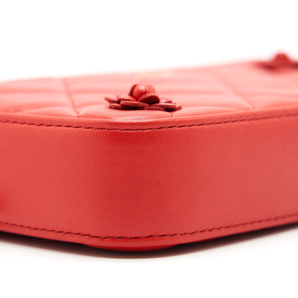 Chanel RED DOUBLE ZIP WALLET ON CHAIN SPECIAL EDITION IN RED