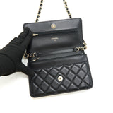 Chanel WALLET ON CHAIN IN LAMBSKIN WITH CHARMS IN L