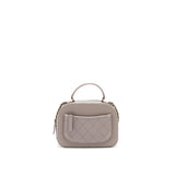 Chanel CC logo vanity with handle and Chain Grey with
