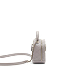 Chanel CC logo vanity with handle and Chain Grey with