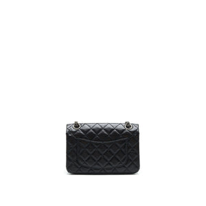 Chanel Mini 2.55 reissue Flap Bag Black with ruthenium Hardware