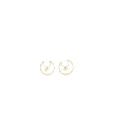 Chanel Giant Pearl Circle Earrings Pearl/Crystal Light Gold Tone