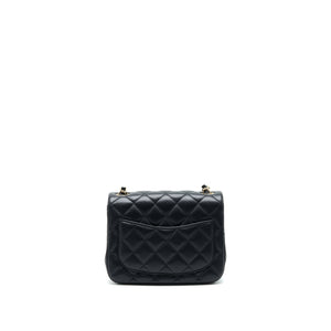 Chanel Mini Square Flap Bag Black Lambskin L