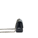 Chanel Mini Square Flap Bag Black Lambskin L