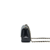 Chanel Mini Square Flap Bag Black Lambskin L