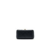 Chanel Mini Square Flap Bag Black Lambskin L
