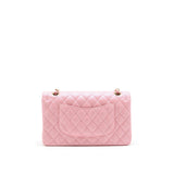 Chanel Iridescent Pearly Pink Medium Classic Double Flap Bag Caviar with L