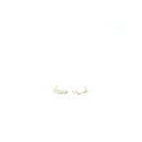Chanel Coco Chanel Letter Earrings Crystal Light Gold Tone