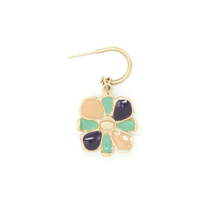 Chanel Glass Drop Earrings Multi Color