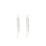Chanel 22P Chain Drop Earrings Silver Tone