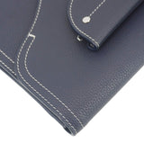 Christian Dior Saddle Leather Wristlet Navy Blue.