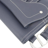 Christian Dior Saddle Leather Wristlet Navy Blue.