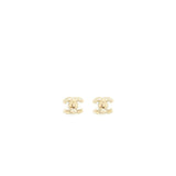 Chanel Mini CC Logo Earrings With Crystals L