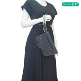 Christian Dior Saddle Leather Wristlet Navy Blue.