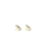 Chanel Heart With CC Logo Earring Gold Tone/ Enamel