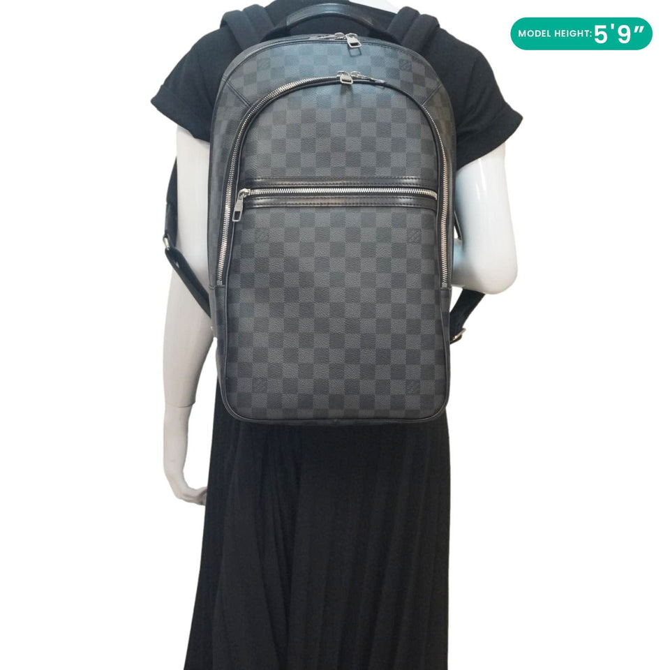 Louis Vuitton Michael Damier Graphite Canvas Backpack Bag Black
