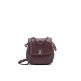 Chanel Small Flap Bag With Chain Burgundy