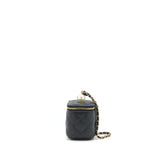 Chanel Small Vanity Clutch With Chain CC Pearl Caviar Black L