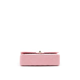 Chanel Iridescent Pearly Pink Medium Classic Double Flap Bag Caviar with L