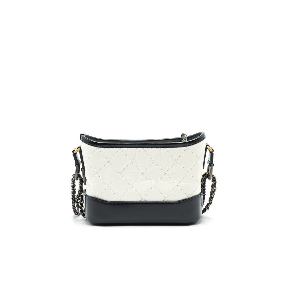 Chanel SMALL GABRIELLE HOBO BAG WHITE/ BLACK