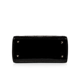 Christian Dior Lady Dior Black Patent Leather Medium