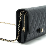 Chanel 3 In 1 Wallet On Chain Black Caviar L
